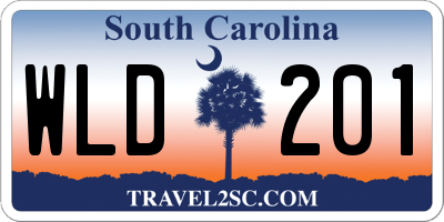 SC license plate WLD201