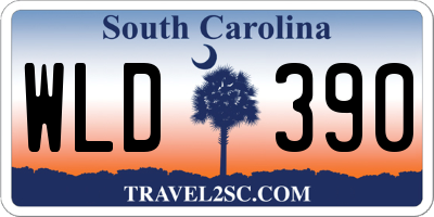 SC license plate WLD390