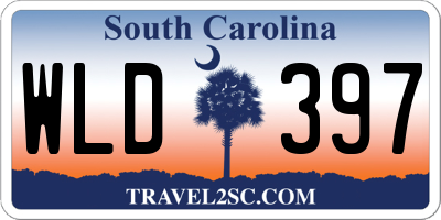 SC license plate WLD397