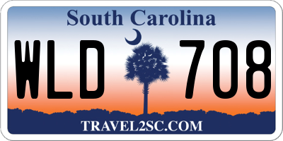 SC license plate WLD708