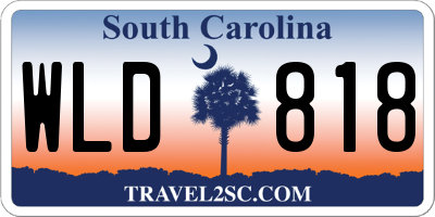 SC license plate WLD818