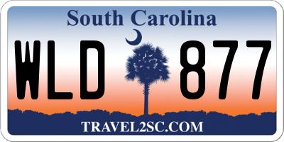SC license plate WLD877