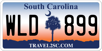 SC license plate WLD899
