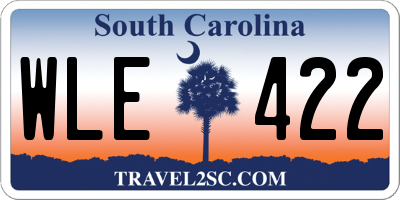 SC license plate WLE422