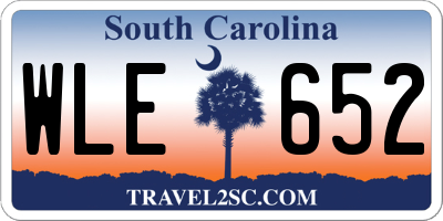 SC license plate WLE652