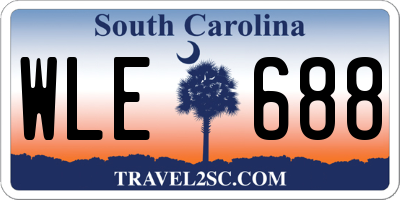 SC license plate WLE688
