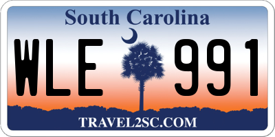 SC license plate WLE991