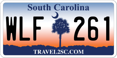 SC license plate WLF261