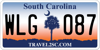 SC license plate WLG087