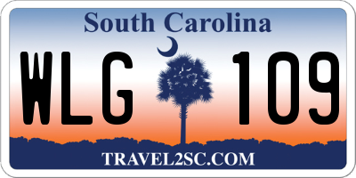 SC license plate WLG109