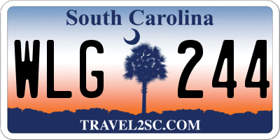 SC license plate WLG244