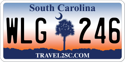 SC license plate WLG246