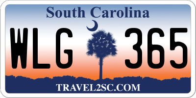 SC license plate WLG365