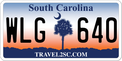 SC license plate WLG640