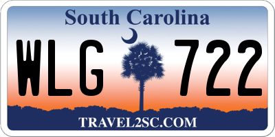 SC license plate WLG722
