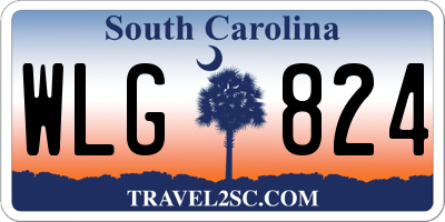 SC license plate WLG824