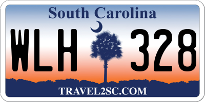 SC license plate WLH328