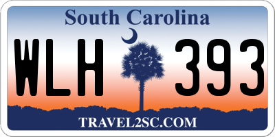 SC license plate WLH393