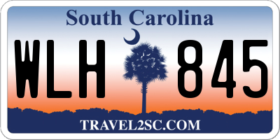 SC license plate WLH845