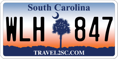SC license plate WLH847