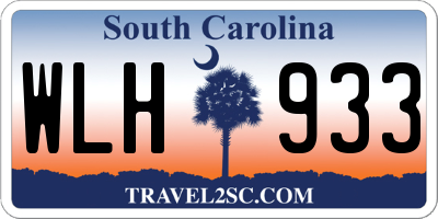 SC license plate WLH933