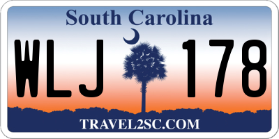 SC license plate WLJ178