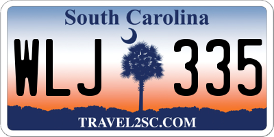 SC license plate WLJ335