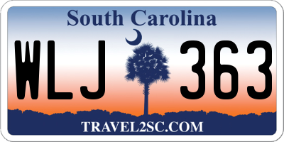 SC license plate WLJ363