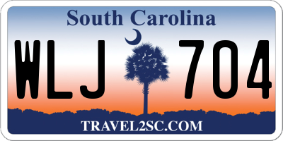 SC license plate WLJ704
