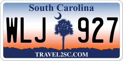 SC license plate WLJ927