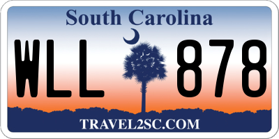 SC license plate WLL878
