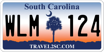 SC license plate WLM124