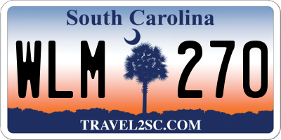SC license plate WLM270
