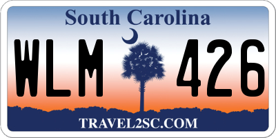 SC license plate WLM426