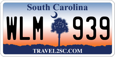 SC license plate WLM939