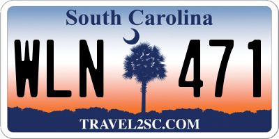 SC license plate WLN471