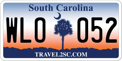 SC license plate WLO052