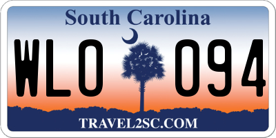 SC license plate WLO094