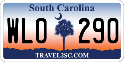 SC license plate WLO290