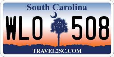SC license plate WLO508