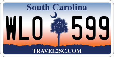 SC license plate WLO599