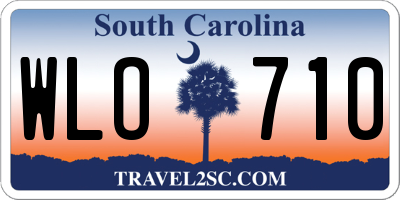 SC license plate WLO710