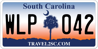 SC license plate WLP042