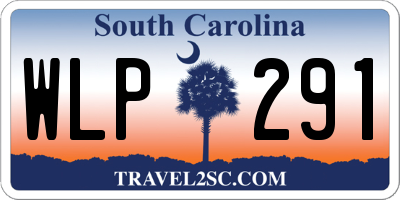 SC license plate WLP291