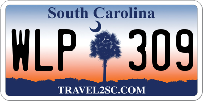 SC license plate WLP309