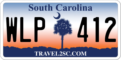 SC license plate WLP412