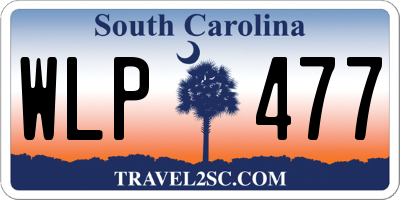 SC license plate WLP477