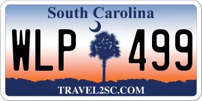 SC license plate WLP499