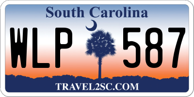 SC license plate WLP587