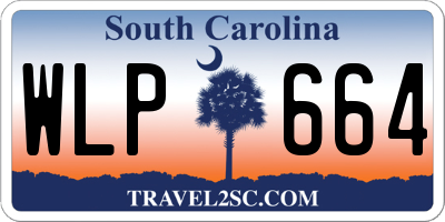 SC license plate WLP664